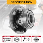 Pair Front Wheel Bearings Hubs for Cadillac Escalade (2015–2020) & XTS (2017–2019)