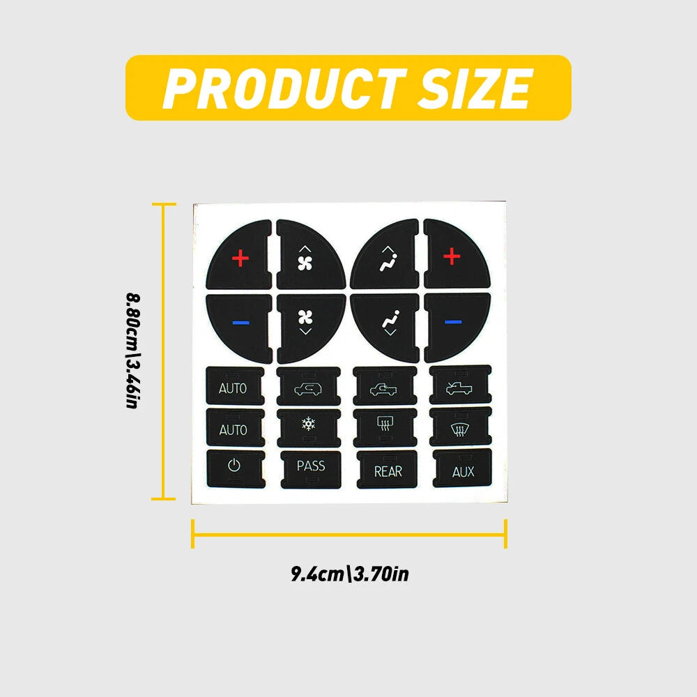 Dual Climate Control Button Decal Kit for GMC Chevy Buick