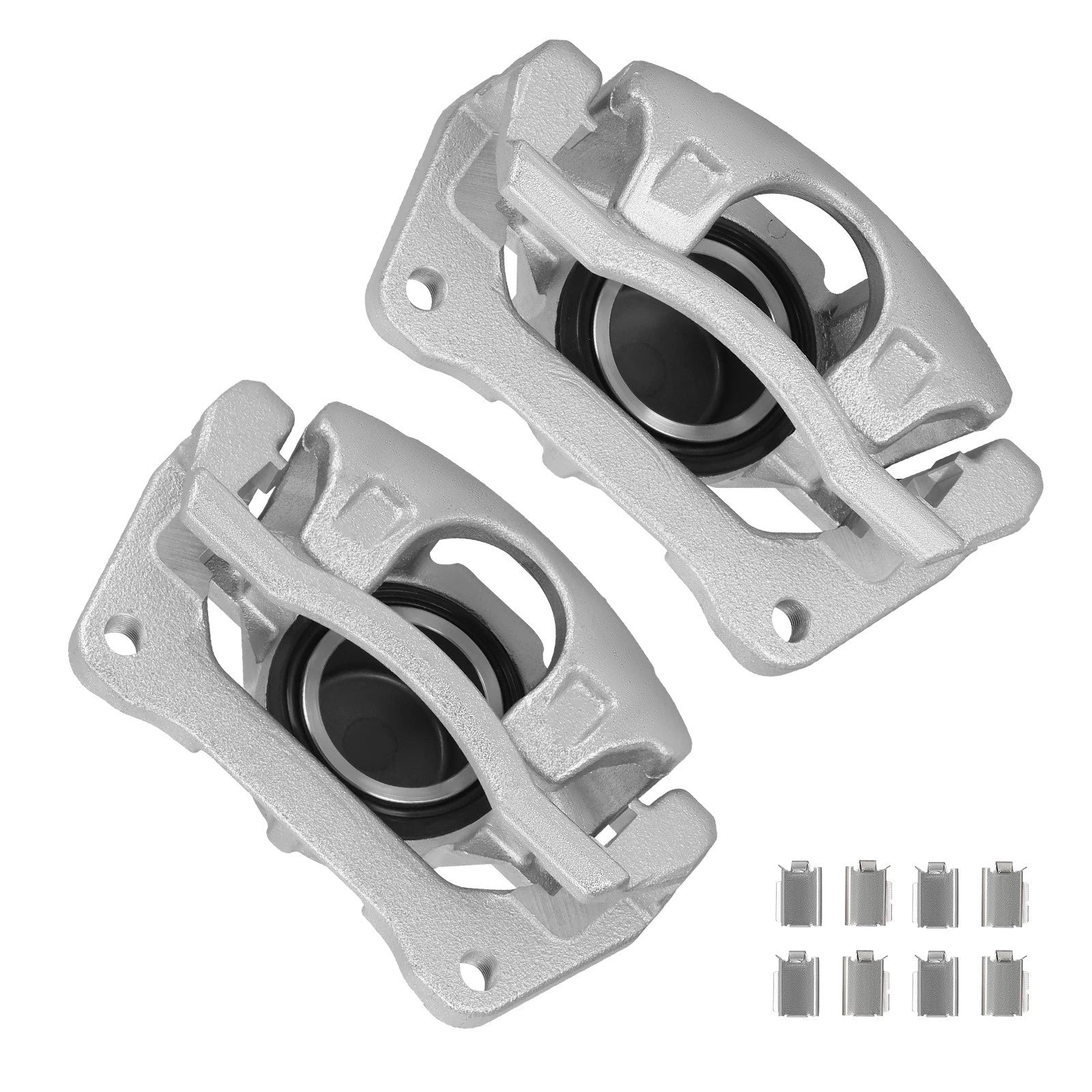 Pair Front Disc Brake Caliper w/Bracket for Jeep Wrangler (2007–2017) 18-B5044