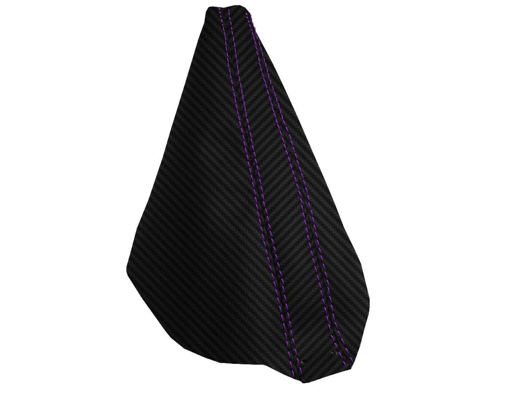 E Brake Boot Cover for Ford Mustang (2005–2009) Carbon Fiber Purple Stitch