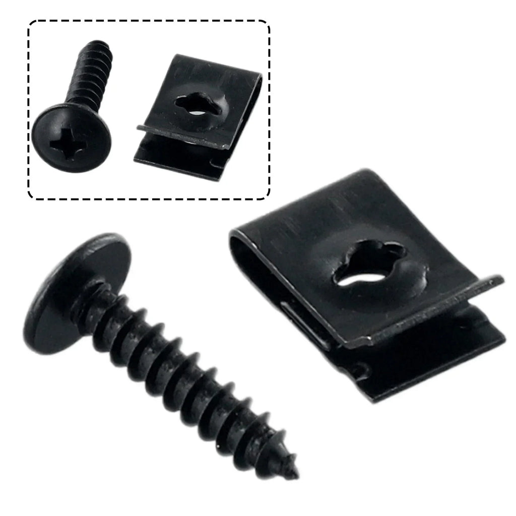 U-type Clip With Screw / 20x / Car Bumper Fender Trim Fasteners for Car