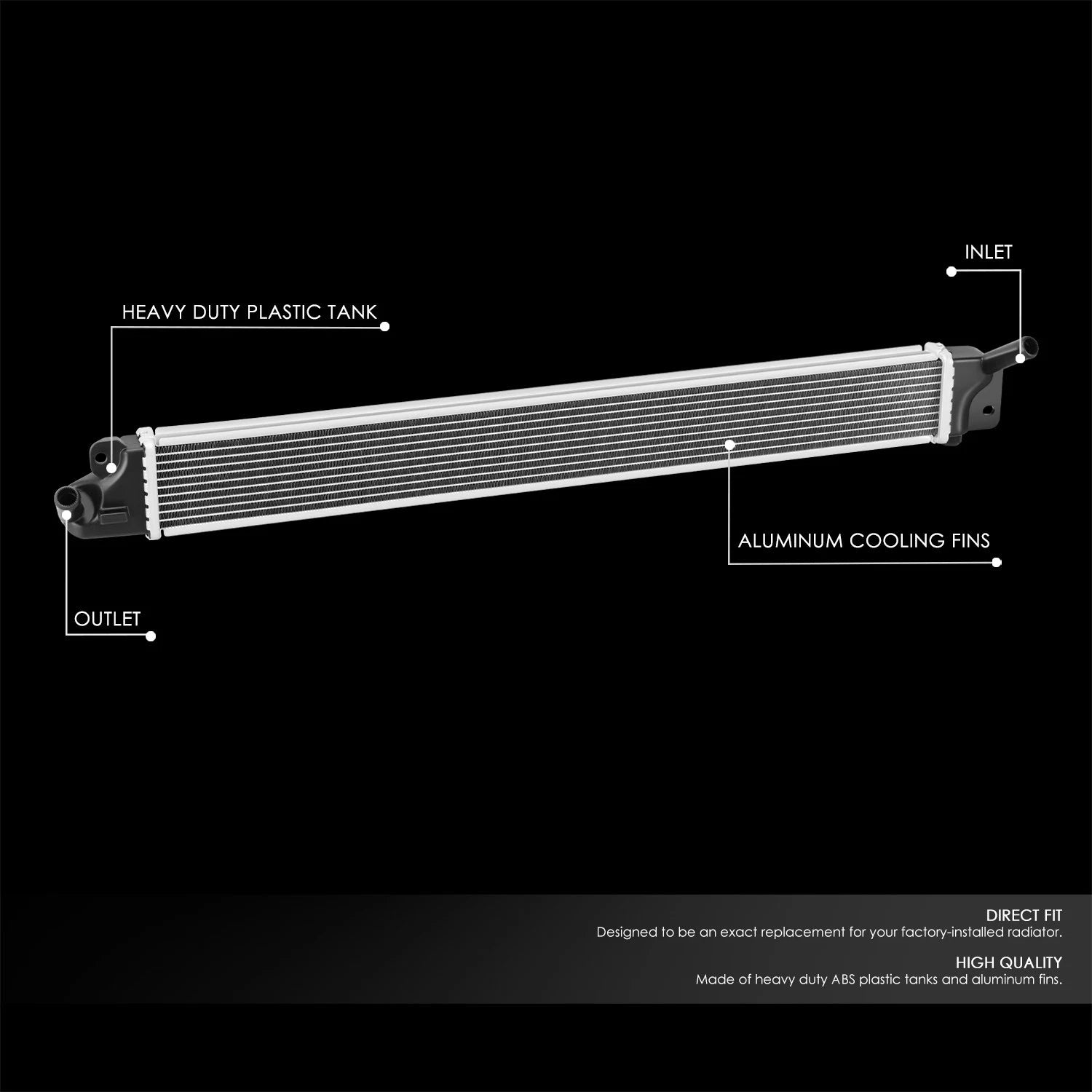 Aluminum Core Radiator for Hyundai Sonata Hybrid (2011–2015) DPI 13468