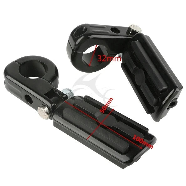 1.25" Highway Engine Guard Bar Foot Pegs for Harley Honda Yamaha (Fit 32mm)