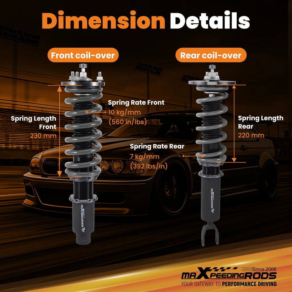 Coilovers 24 Click Damper Struts for Honda Accord (1990-1997)