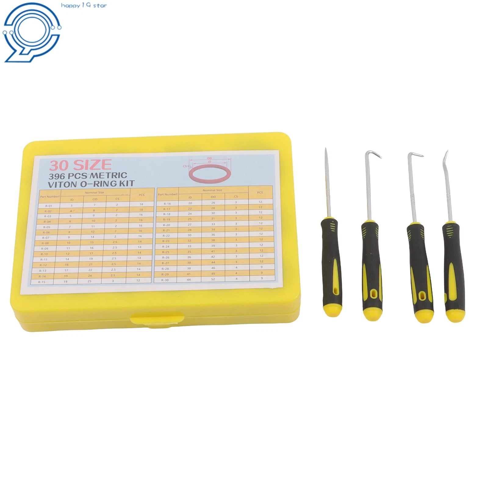396 Pcs FKM O-Ring Kit for Metric Sizes (30)
