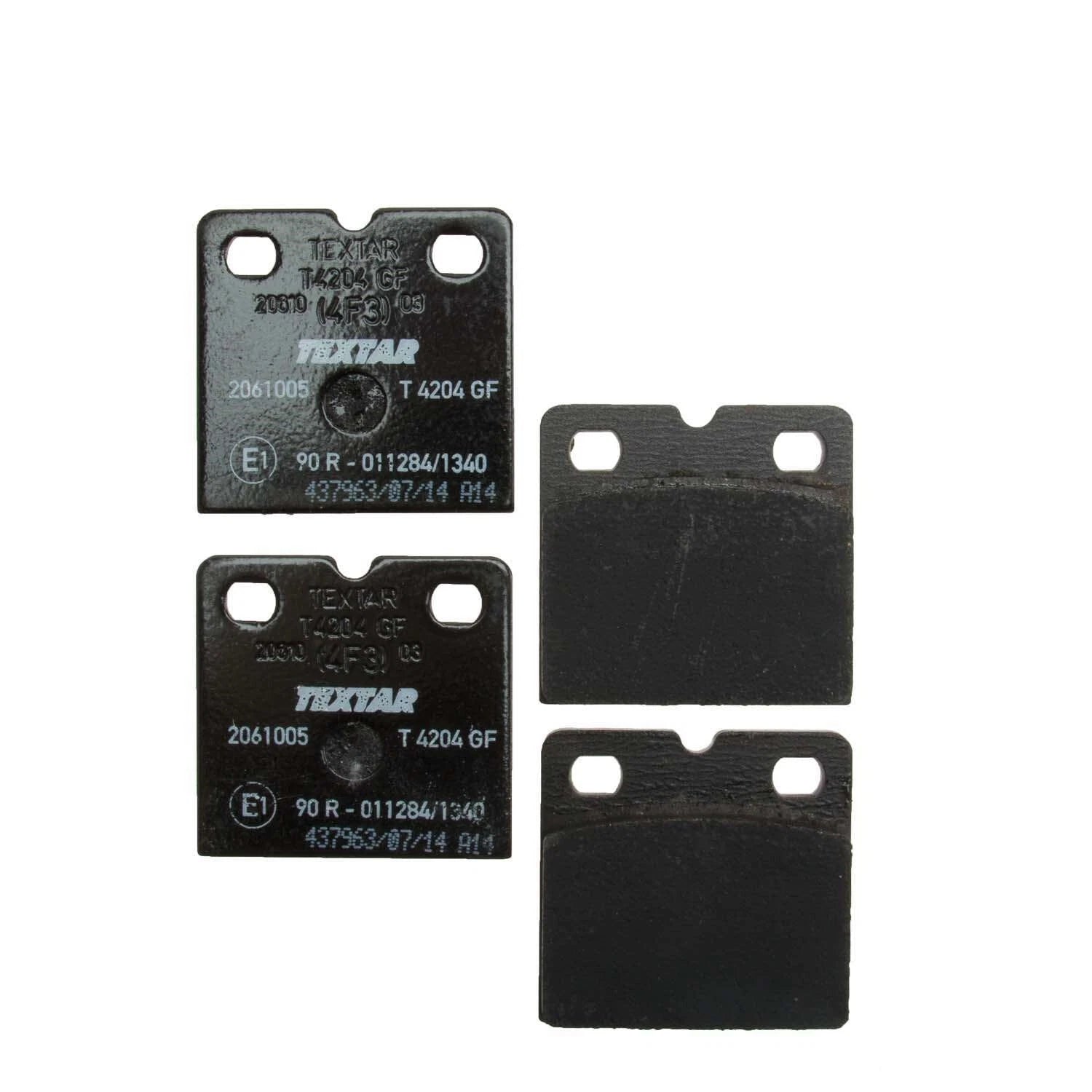 Set of 4 Textar Parking Brake Disc Brake Pads for Peugeot 206 (2005–2015)