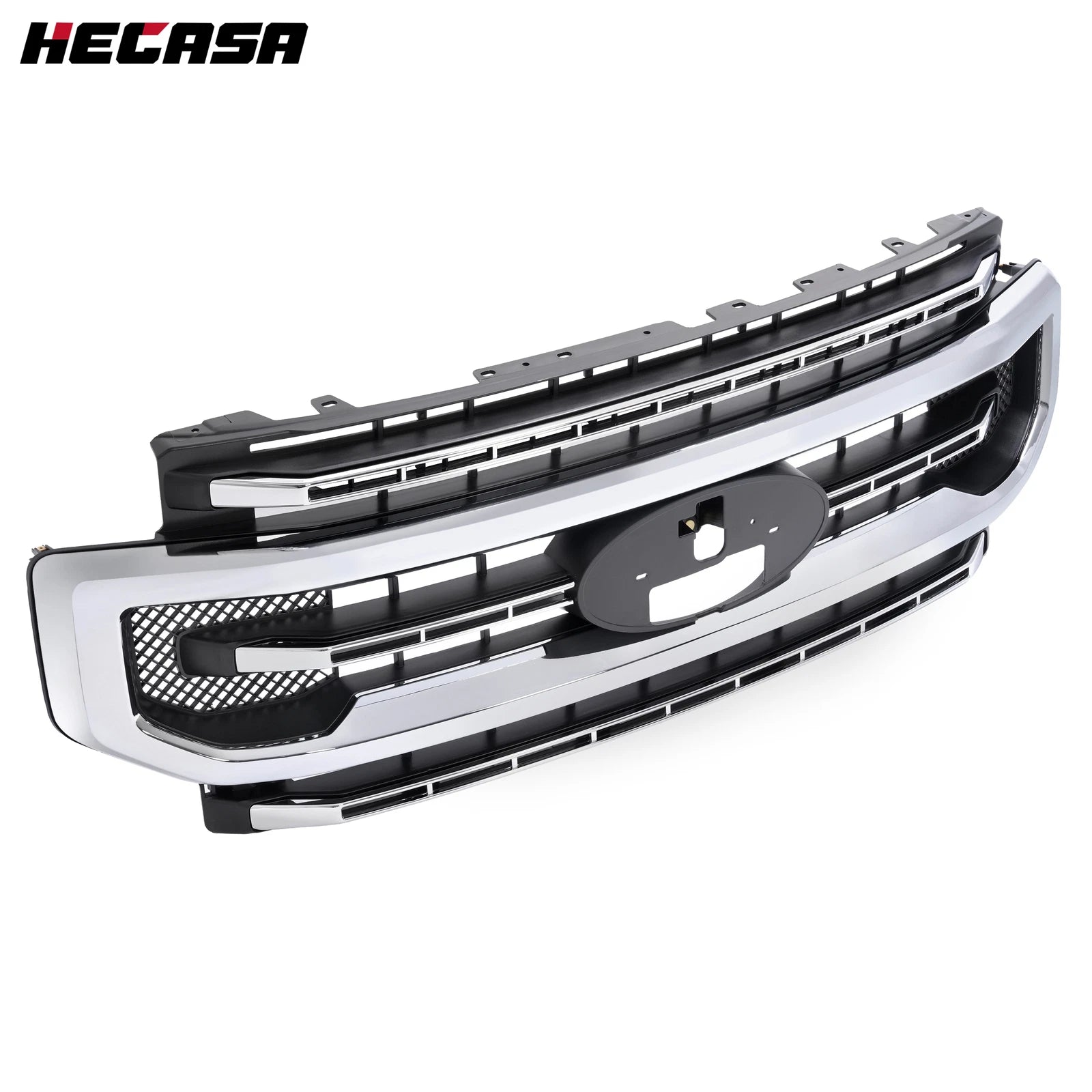 Grille Assembly for Ford F250 F350 Super Duty (2020–2022) Silver & Black