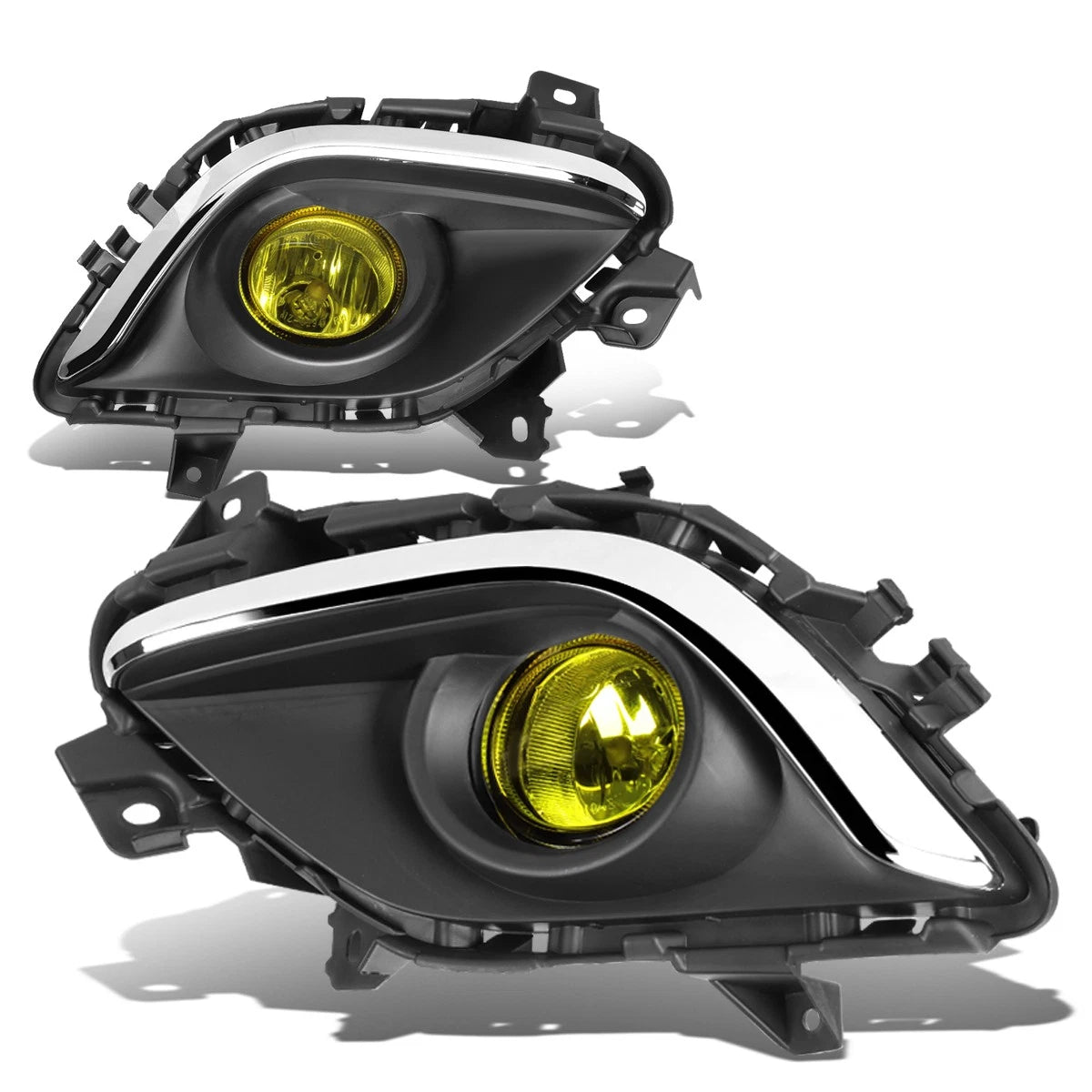 Pair of Amber Lens Fog Lights for Mazda 6 (2014–2016) - Switch, Harness, Chrome Bezel
