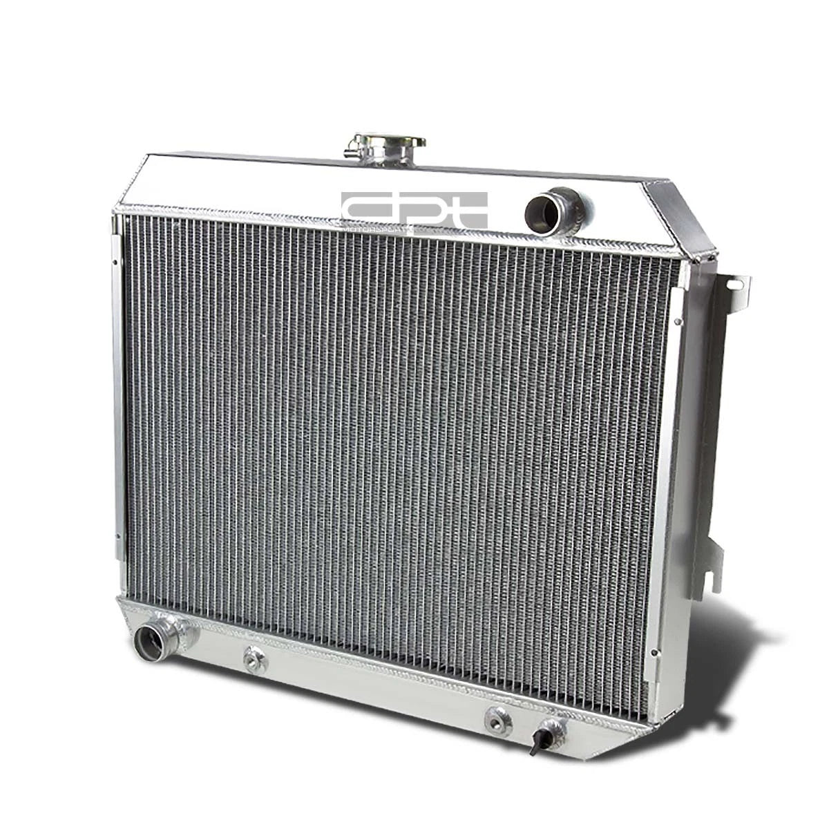 3-Row Aluminum Racing Radiator Set for Dodge Charger/Challenger (1968–1973)