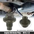 M14 x 1.5 Stainless Steel Engine Oil Drain Plug Screw with Seal Ring for Ford 