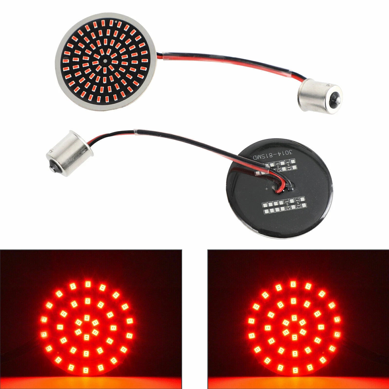 1156 LED Turn Signal Light Inserts for Harley Softail Touring Dyna Sportster (T)