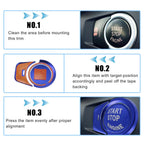 Start Stop Button Cover Kit for BMW 2 3 4 5 6 7 X1 X2 X3 X4 M2 M3 M4 M5 (2014–2023)