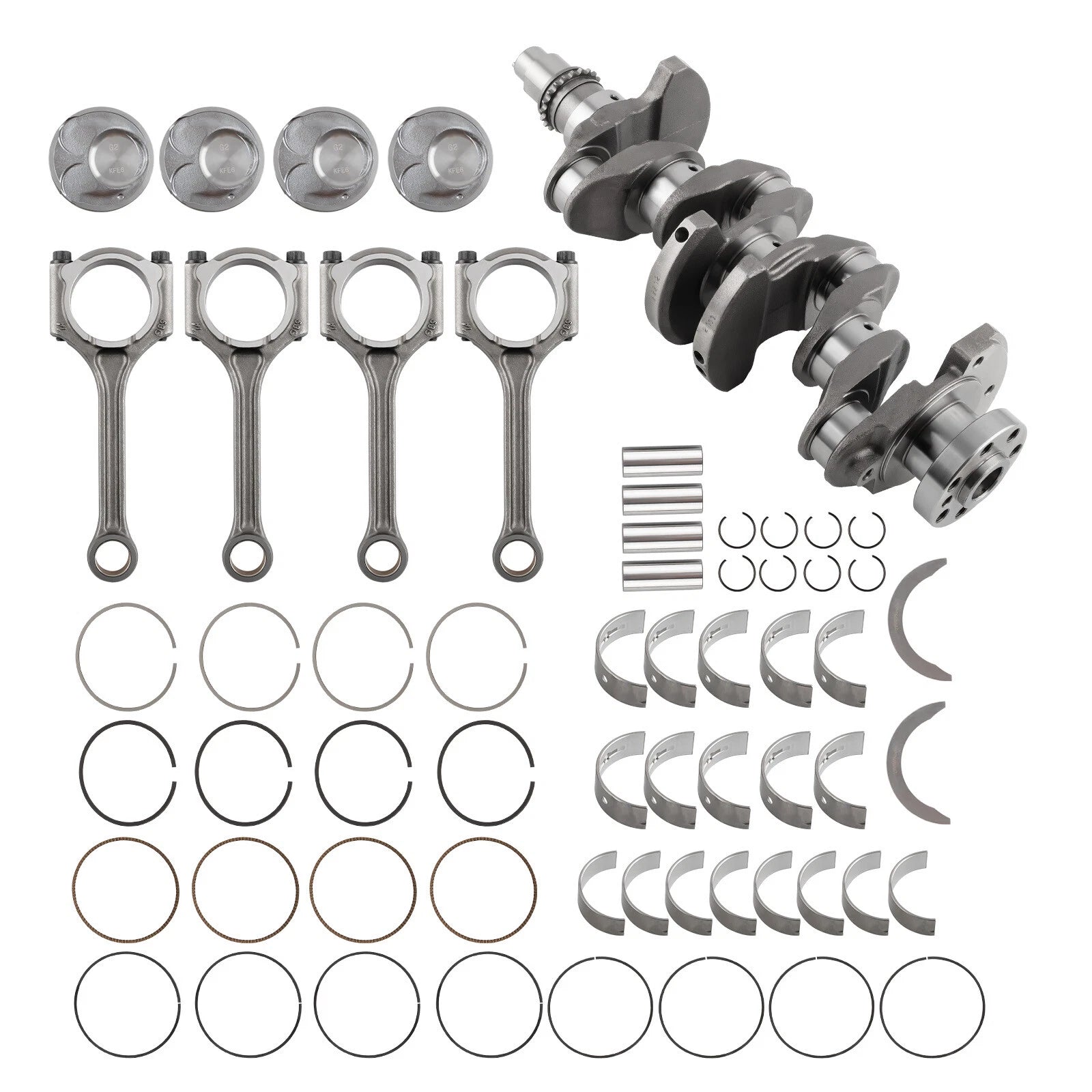 Engine Rebuild Overhaul Kit with Crankshaft for Hyundai Kia Forte Soul (2010–2021)