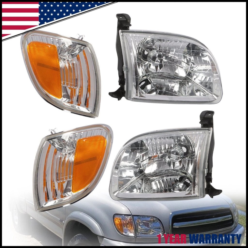 Halogen Headlight Kit for Toyota Tundra (2000–2004) LH RH Regular Access Cab