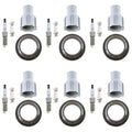NGK 6 Laser Iridium Spark Plugs & Denso Coil Boots Kit for Cadillac Allure ATS Enclave (2013–2019)
