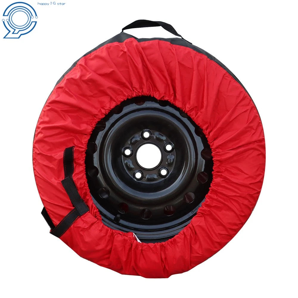 Set of 4 Tyre Bags for 22"-31" Tires - Red with Black Handle, 600D