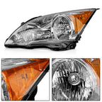 Headlight Assembly Pair Chrome Housing for Honda CR-V (2007-2011)