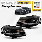 HID Headlight Set for Chevy Camaro (2016–2024) w/Bulb & Ballast Left+Right