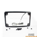 4 x 7 Curved LED Motorcycle License Plate Frame Brake Lights for Harley