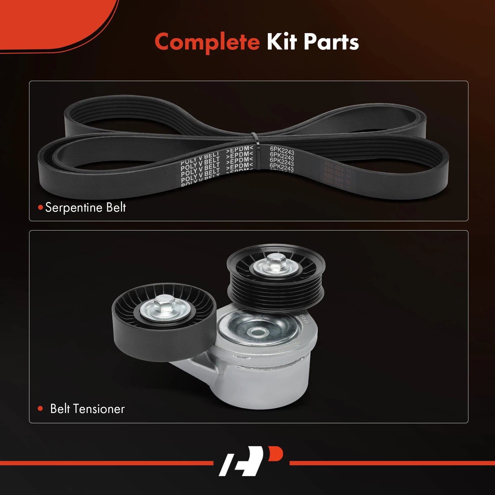 2X Serpentine Belt Drive Component Kit for Jeep Liberty Dodge Nitro (2002-2012)