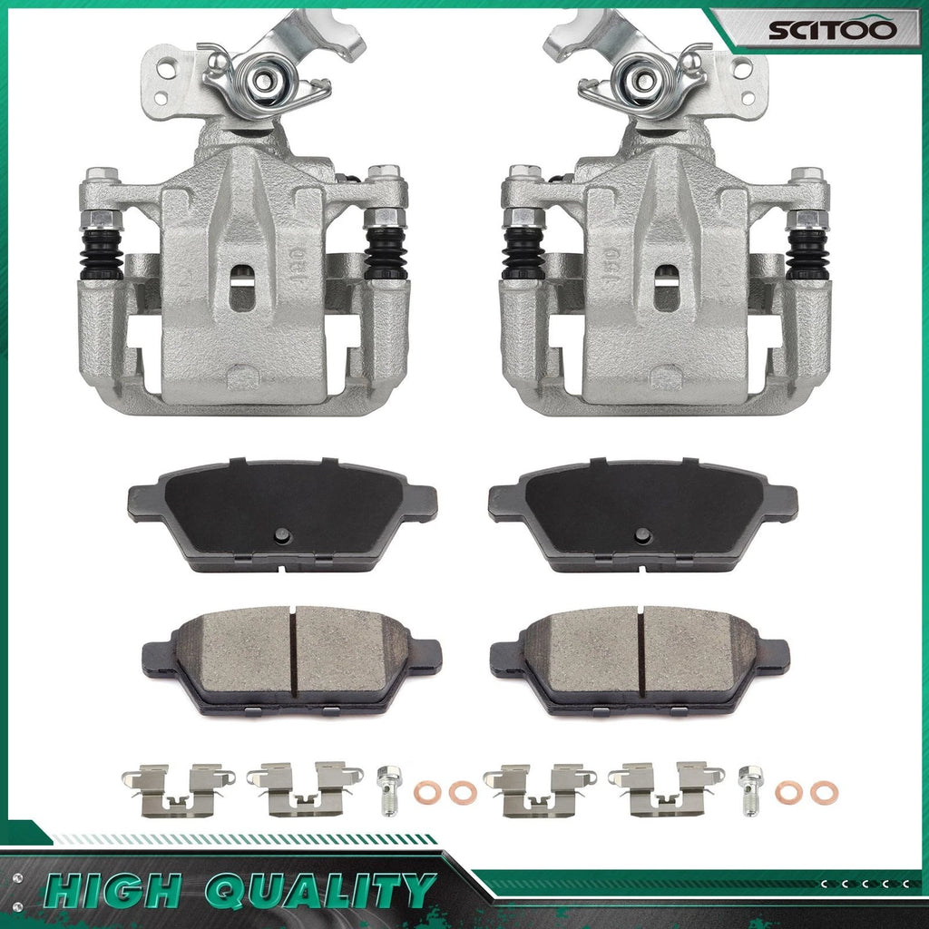 Rear Brake Pads & Calipers Set for Lincoln MKZ (2007–2012)