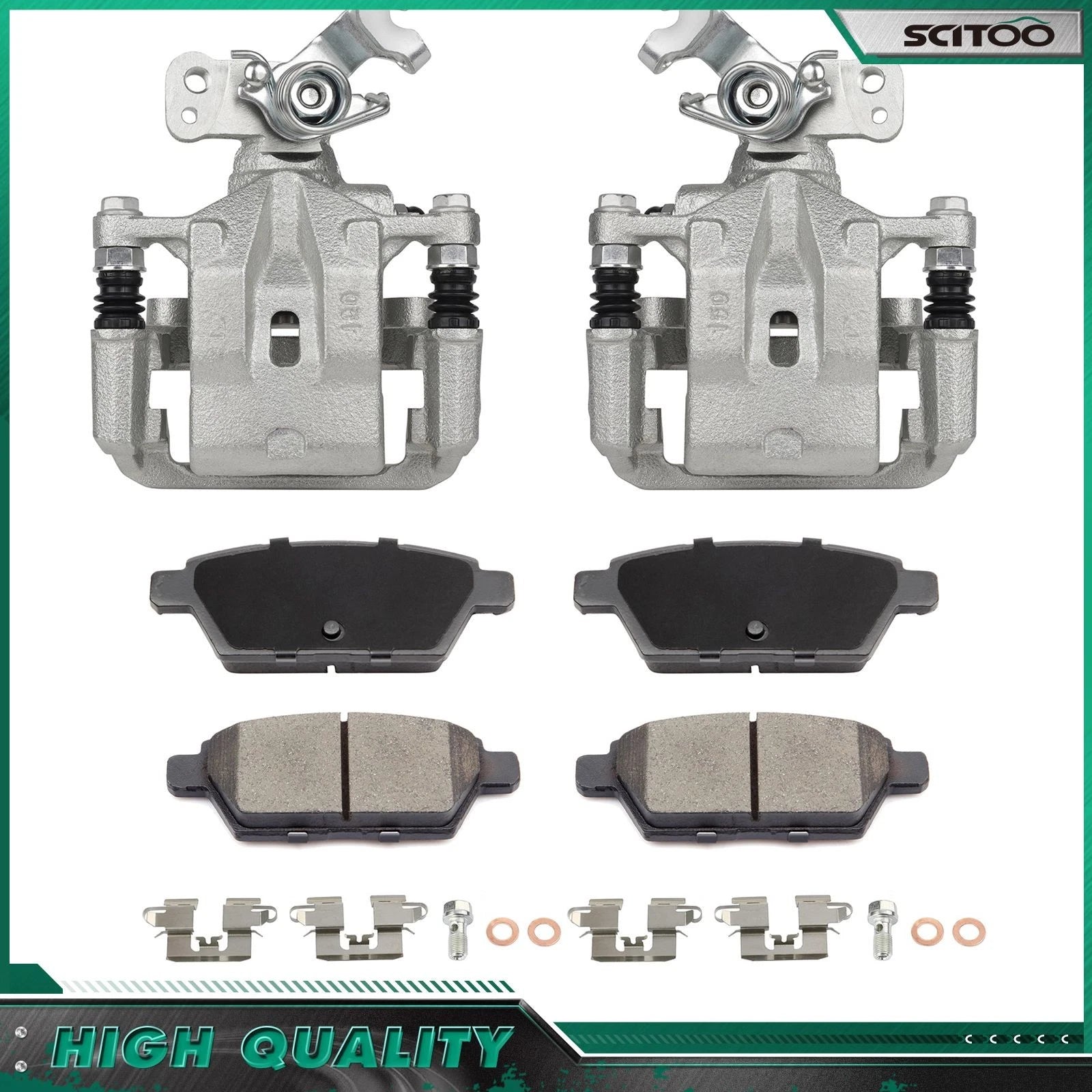 Rear Brake Pads & Calipers Set for Lincoln MKZ (2007–2012)