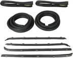 Set of 4 Front Door Window Run Sweep Felts Weatherstrip Seals for Chevy GMC Truck