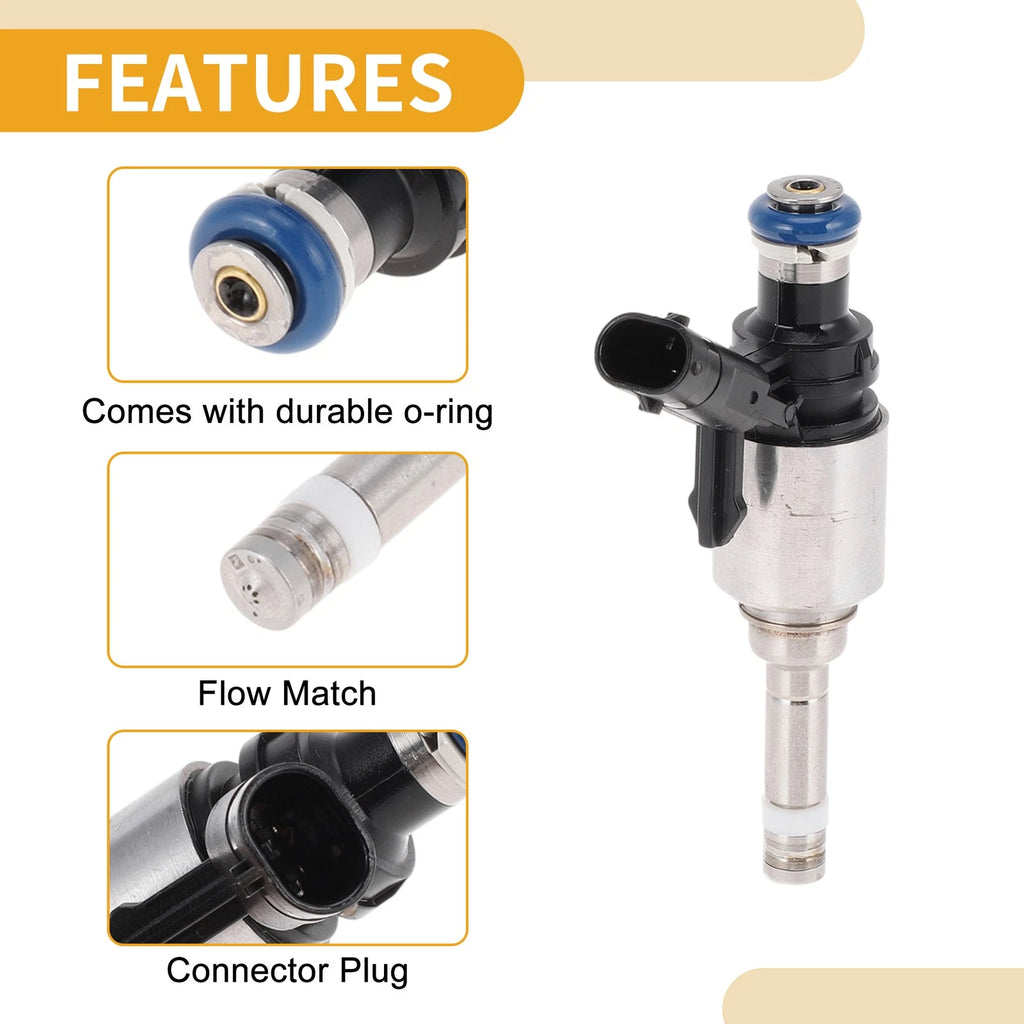 1 Pc Fuel Injector No.06L906036D/06L906036AD for Audi A3 2.0 TFSI (2015–2018)