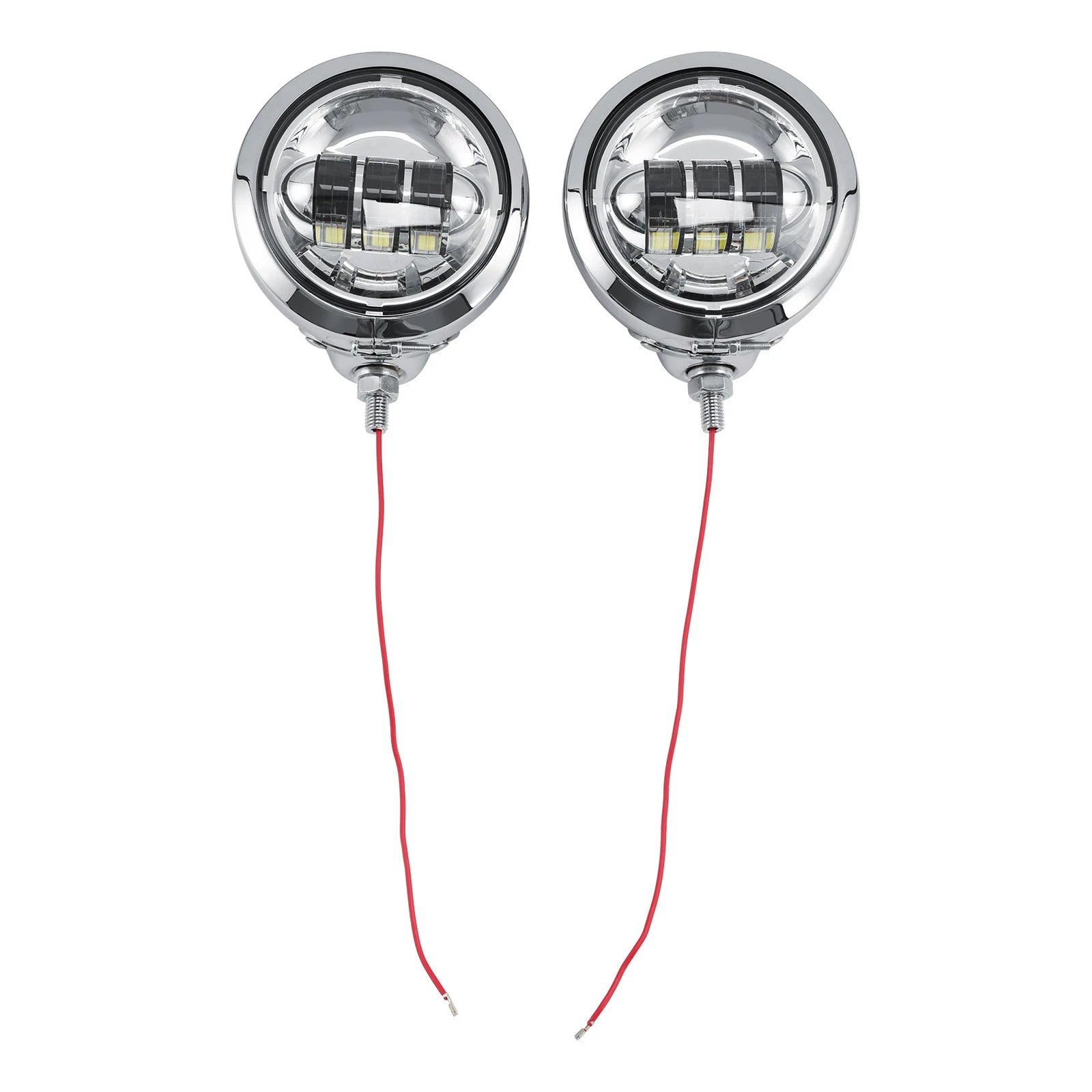 4-1/2" Auxiliary Fog Passing Lights Lamp + Housing Bucket for Harley