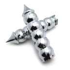 Chrome Bubble Spike Hand Grips for Harley Davidson XL (1996–2003)