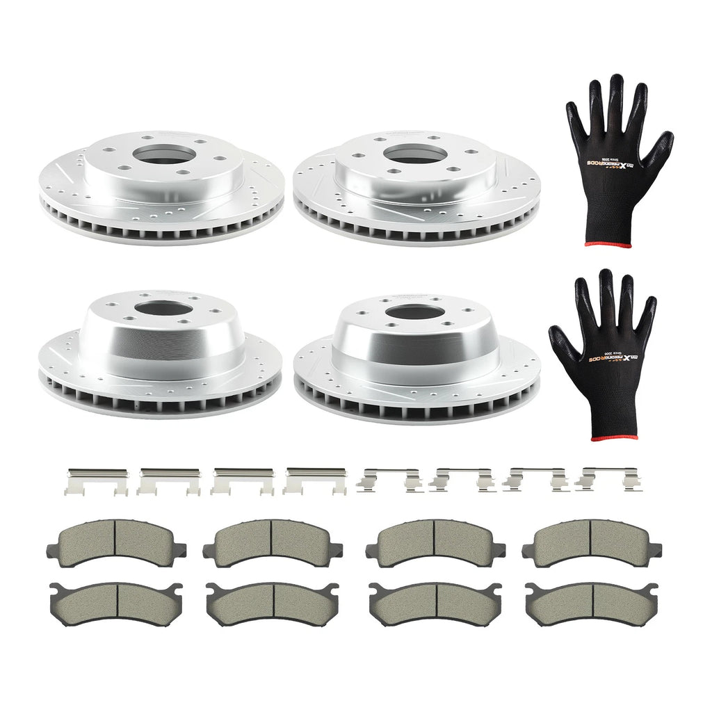 Set of 4 Brake Rotors and Pads for GMC Savana 1500/Yukon XL (2002–2006)