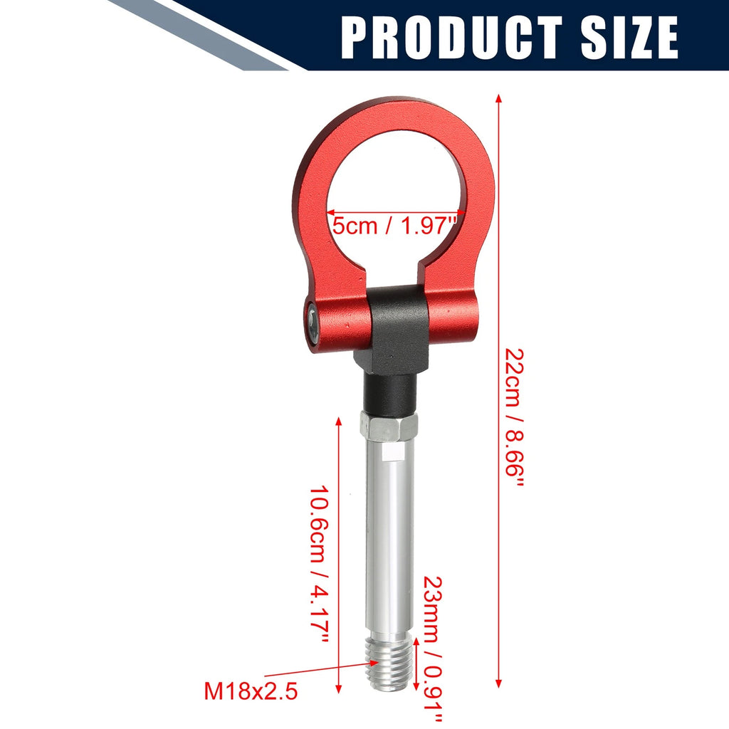 Red Round Front Rear Bumper Trailer Ring Eye Towing for Honda Fit (2010–2014)