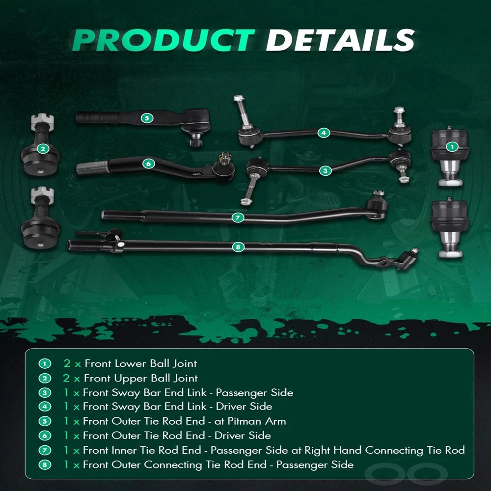 10x Complete Front Suspension Kit for Ford Excursion F-250 Super Duty (2000–2005)