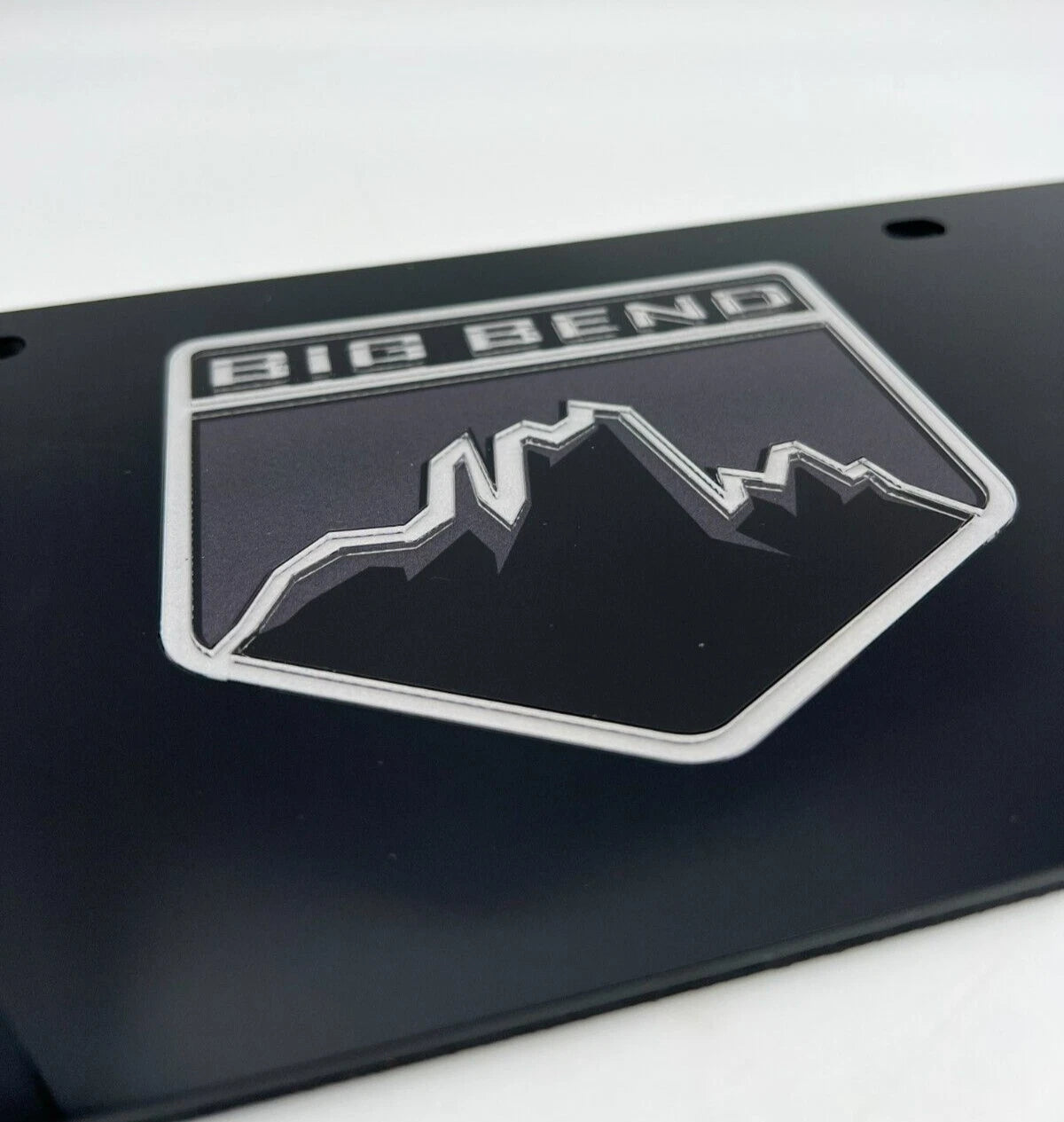 Acrylic Premium Black License Plate Cover for Ford Bronco Big Bend (2021–2024)