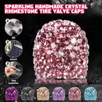 Handmade Crystal Rhinestone Universal Car Tire Valve Caps for Chrome (-)