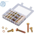 Set of 720 Hexagon Bolts, Nuts, and Washers for Automotive Use