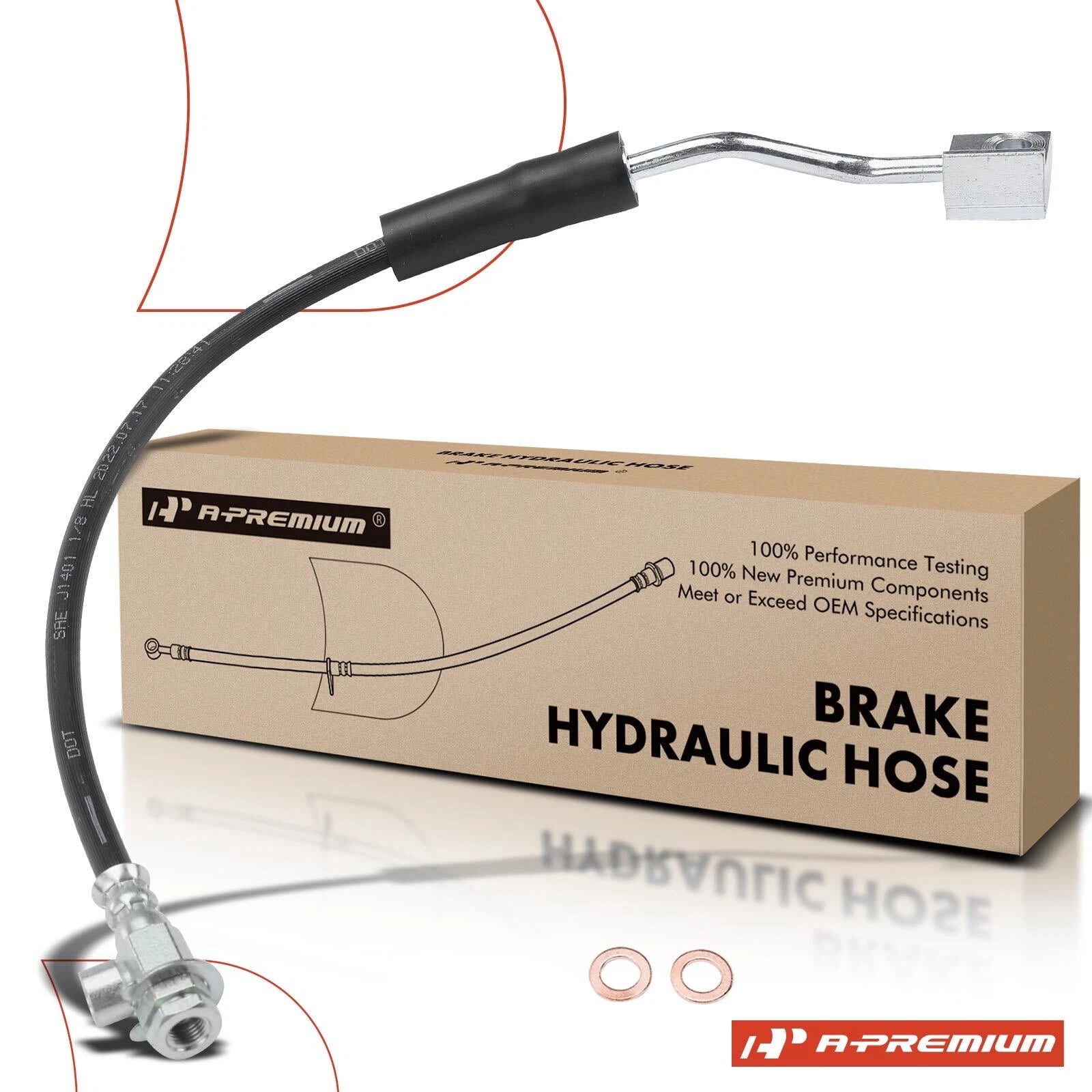 Front Left Brake Hydraulic Hose for Ford F-150, Bronco (1990–1996)
