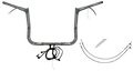 1-1/4" Pointed Top Handlebar Kit for Harley Davidson (EZ Install, 12")