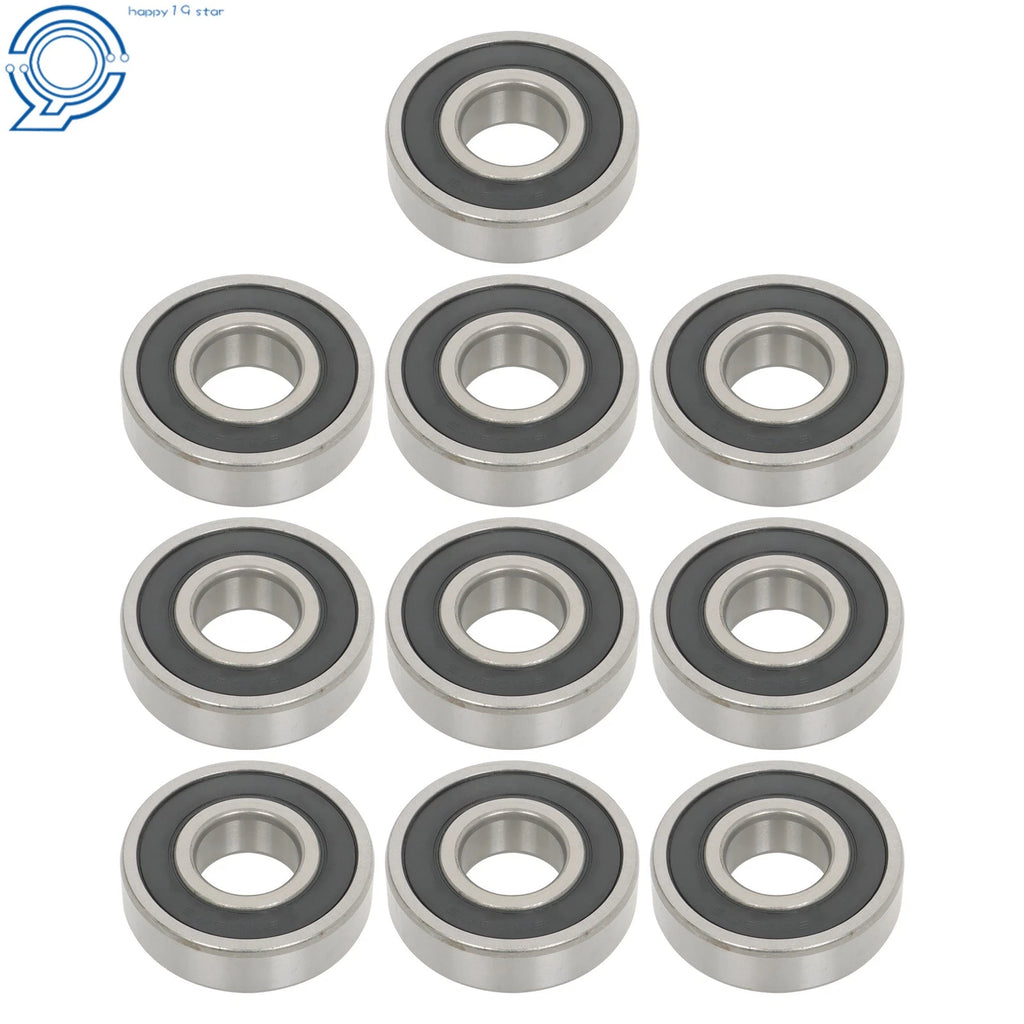 Set of 10 Ball Bearings 6305 2RS C3 for Various Applications (25x62x17mm)