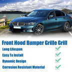 Front Hood Bumper Grille for BMW 330i 330e M340i (2017–2023) Diamond Star Silver Tone