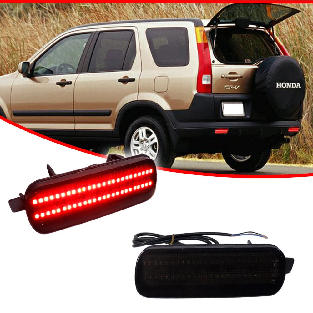 Smoked Rear Bumper Reflector LED Tail Lights for Honda CR-V (2002–2004)