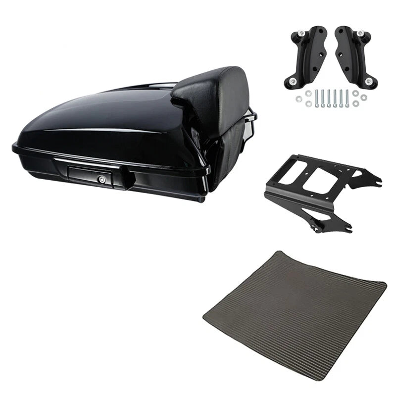 Black Razor Trunk Backrest Mount for Harley Touring Road King (2009–2013)