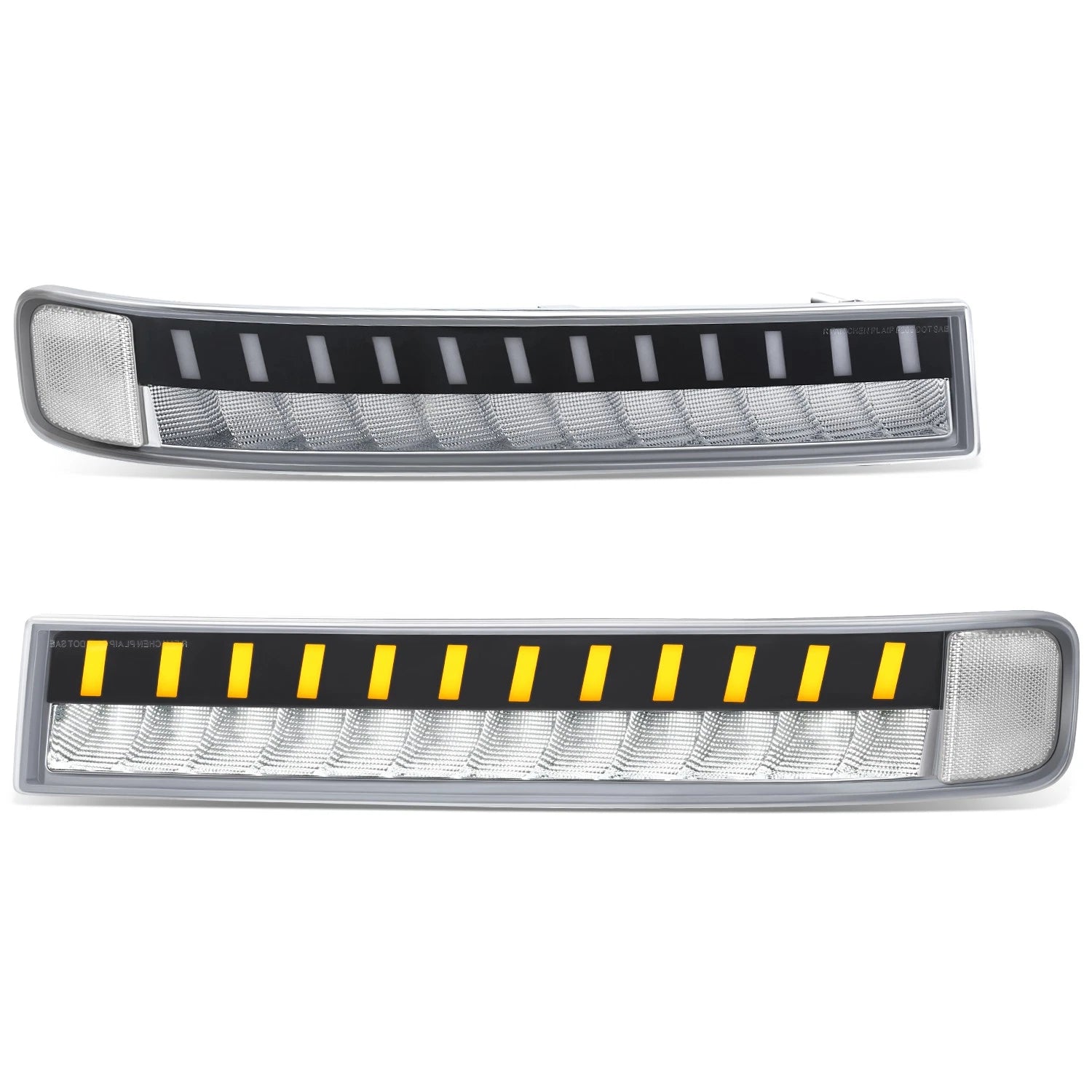 LED Sequential Chrome/Clear Bumper Turn Signal Lights for Express Savana (2003–2023)