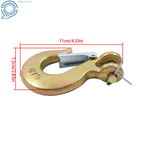 Set of 8 Heavy Duty Forged Steel Clevis Slip Hooks with Safety Latch