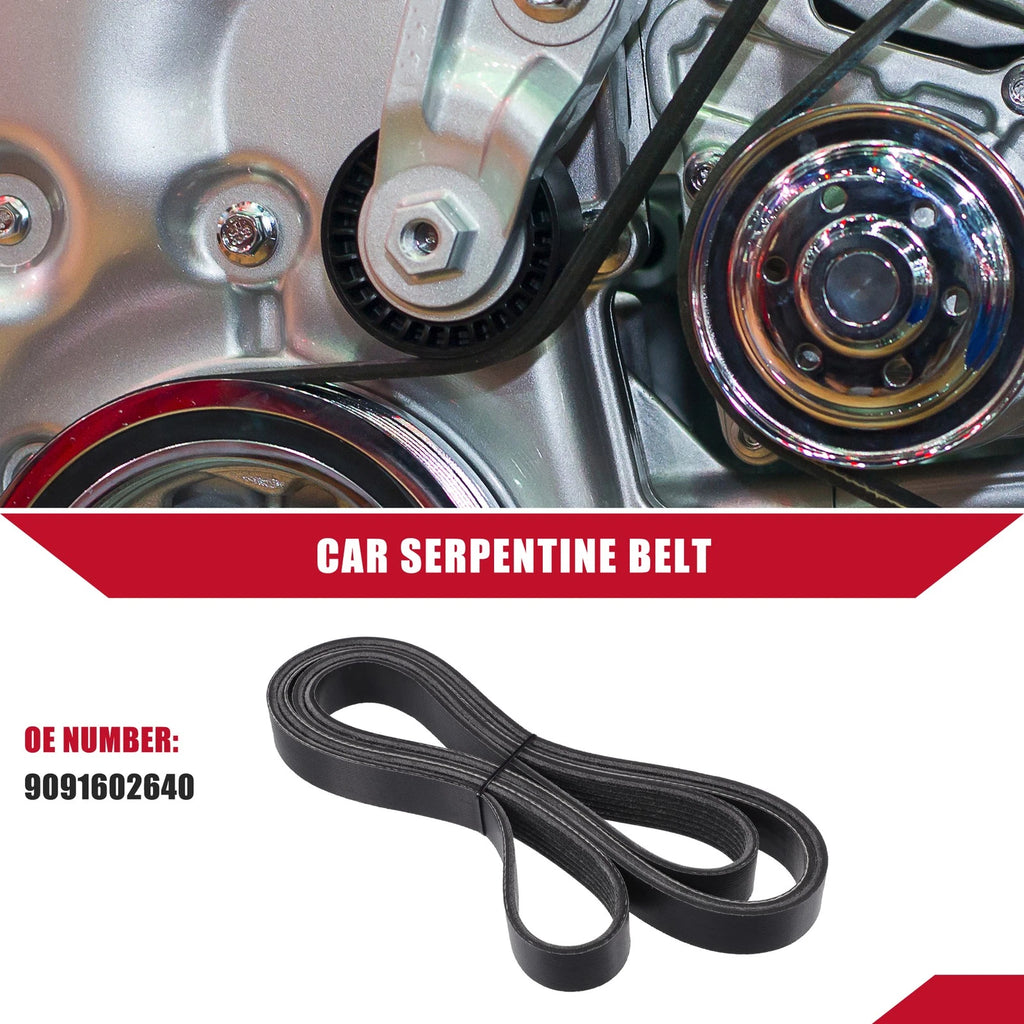 Serpentine Belt No. 9091602640 for Toyota Tacoma 2005–2023, 4Runner 2005–2023