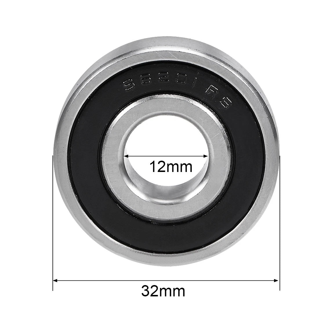 S6201-2RS Stainless Steel Ball Bearing 12x32x10mm (Fits Various Models)