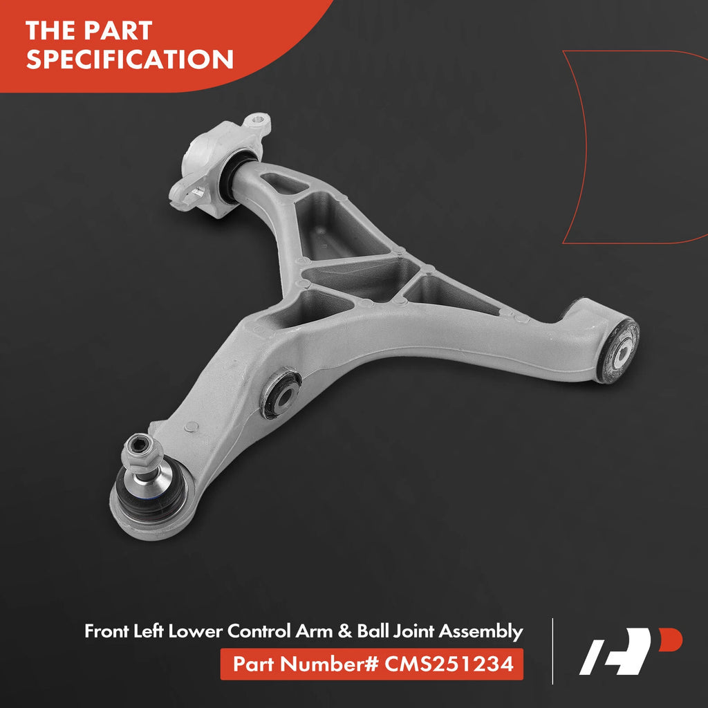 Front Left Lower Control Arm with Ball Joint for Jeep Grand Cherokee (1999–2021)