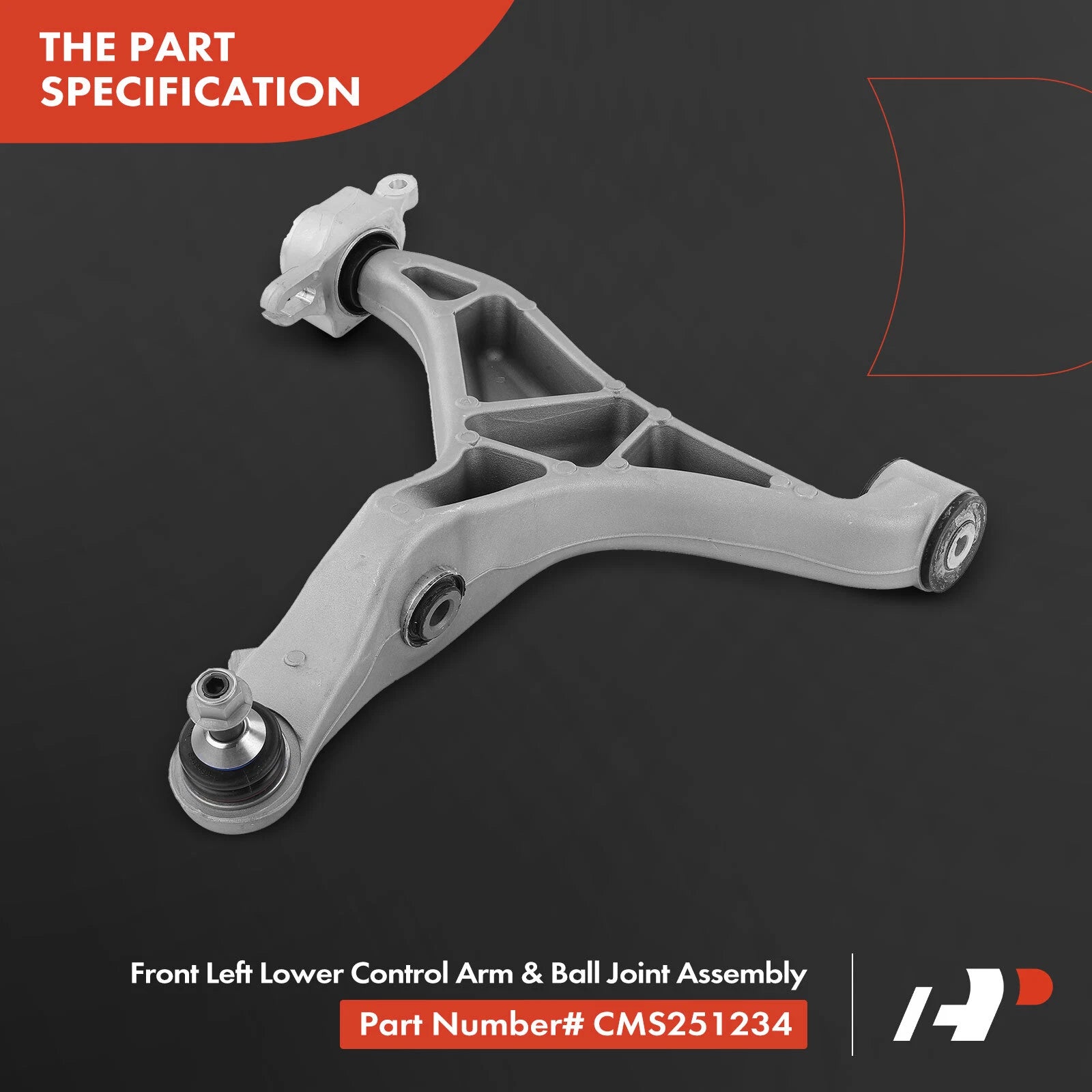Front Left Lower Control Arm with Ball Joint for Jeep Grand Cherokee (1999–2021)