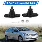 2X Front Lower Ball Joints for Hyundai Accent (2005–2010) No.K500015/517601G000