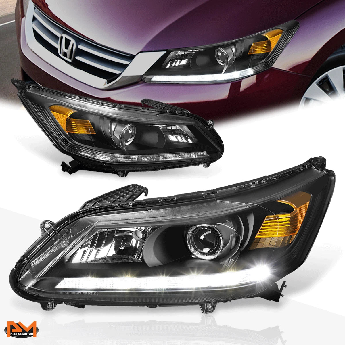 Projector Headlight with LED DRL for Honda Accord (2013–2015)
